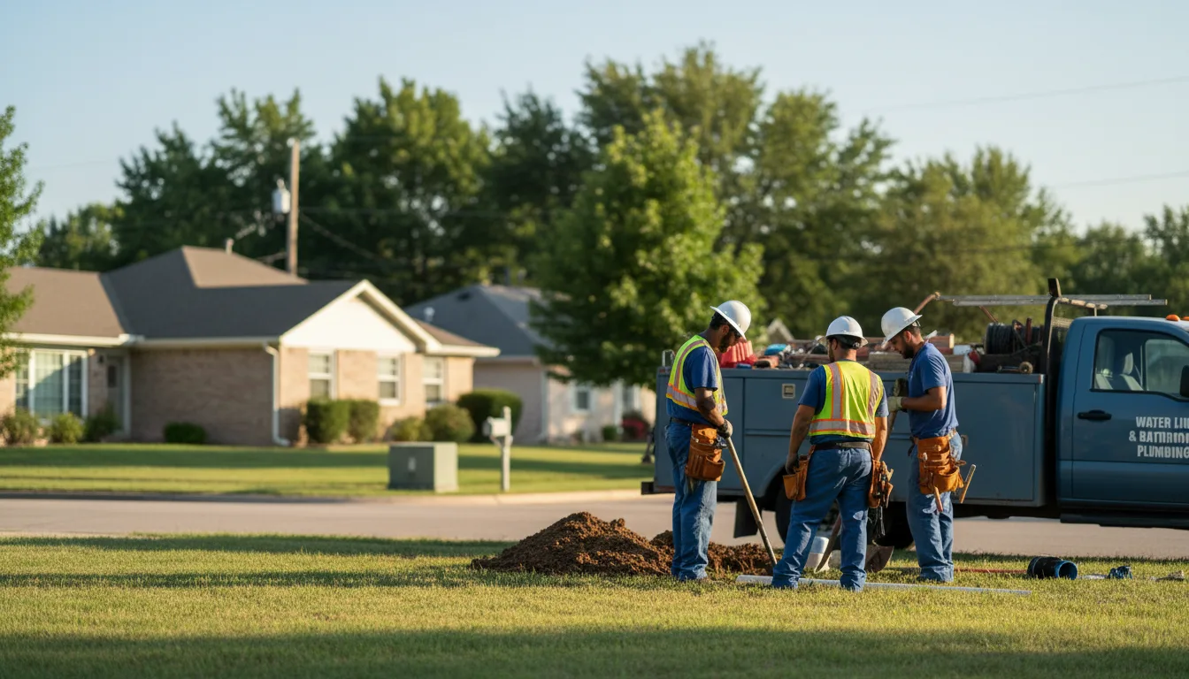 Residential water line and bathroom plumbing service in Campbellsburg, IN